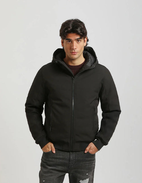 Bomber imbottito con cappuccio