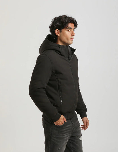 Bomber imbottito con cappuccio