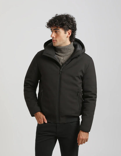 Bomber imbottito con cappuccio