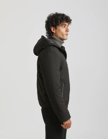 Bomber imbottito con cappuccio