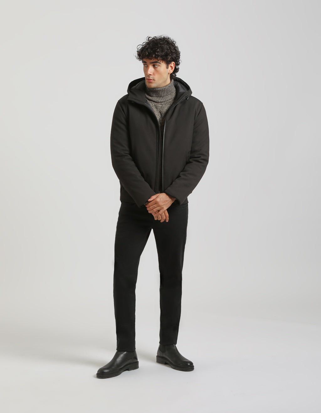 Bomber imbottito con cappuccio