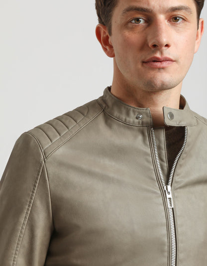 Giubbotto ecopelle effetto marmorizzato