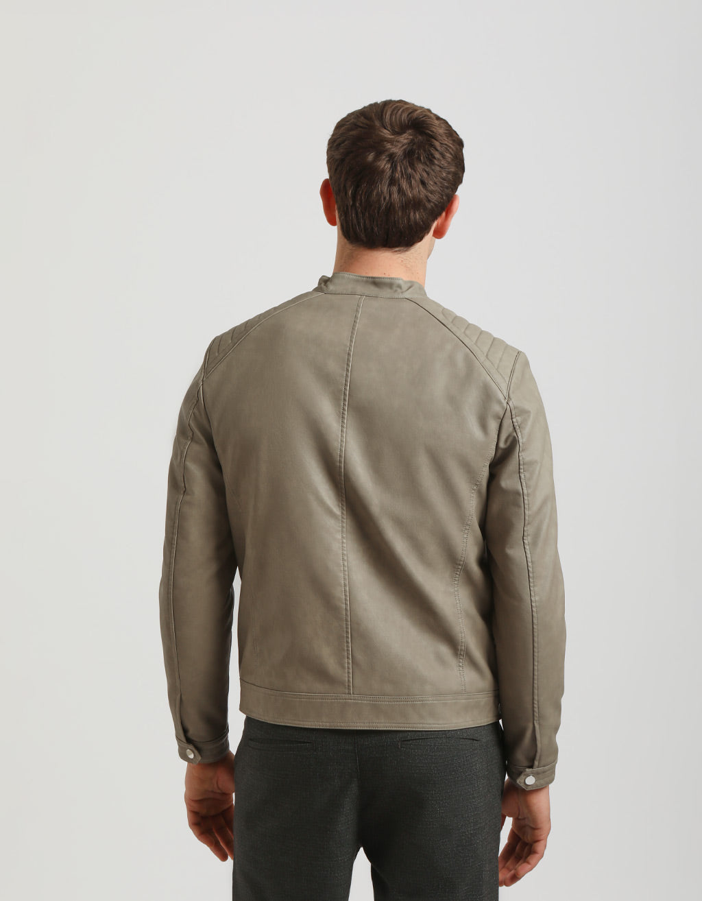 Giubbotto ecopelle effetto marmorizzato