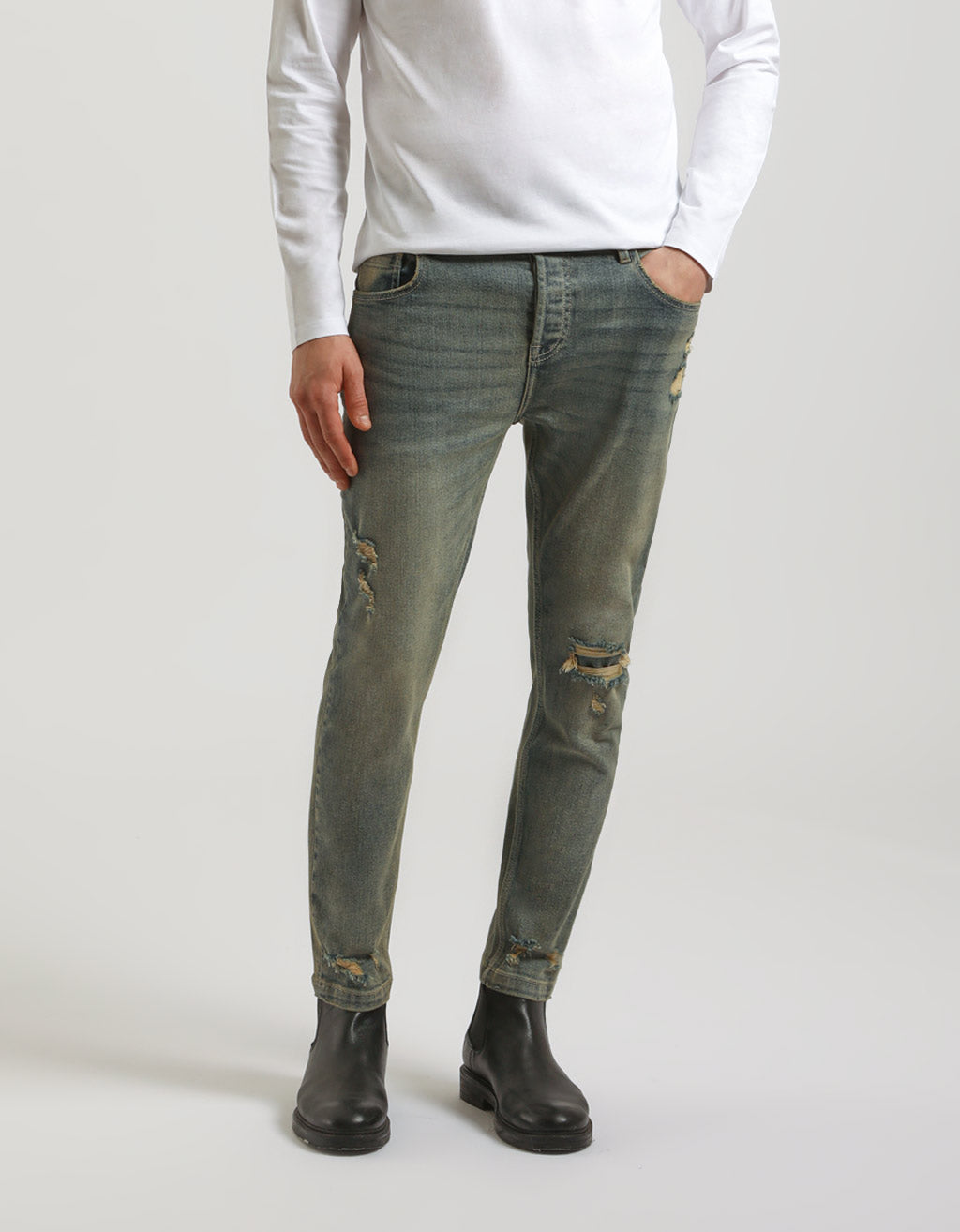 Jeans effetto sabbia