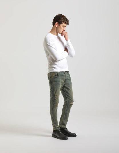 Jeans effetto sabbia