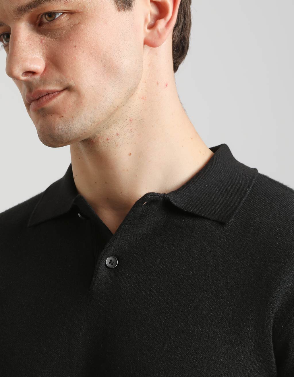 Polo manica lunga misto viscosa