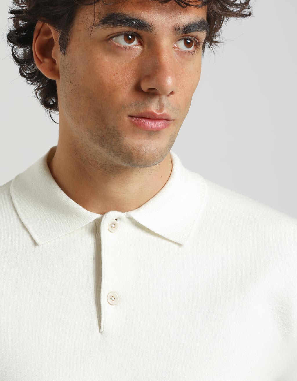 Polo manica lunga misto viscosa