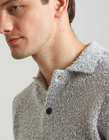 Polo manica lunga misto viscosa