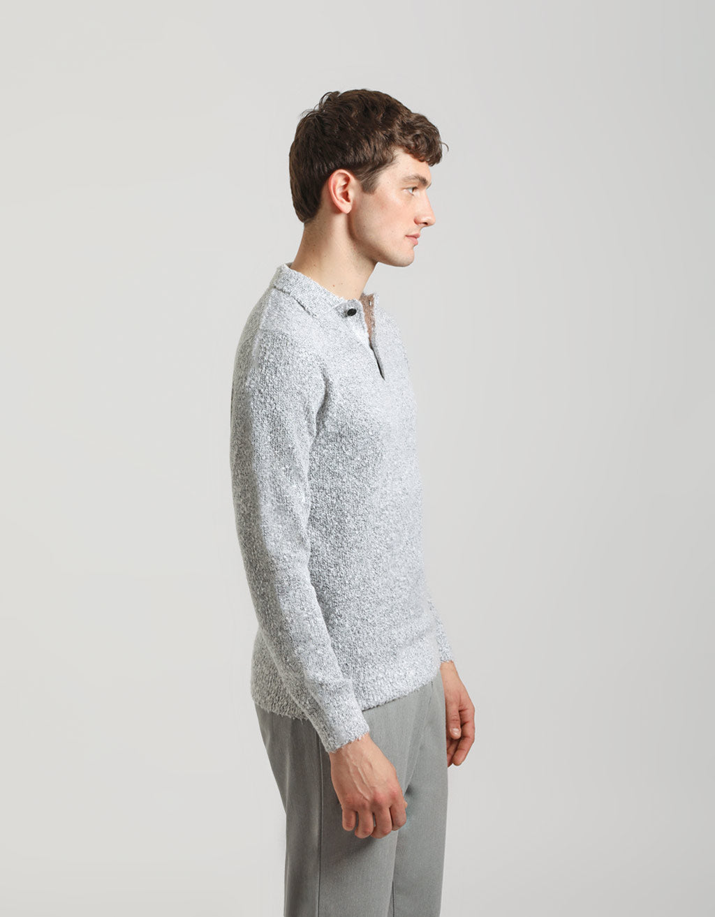 Polo manica lunga misto viscosa