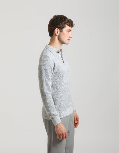 Polo manica lunga misto viscosa