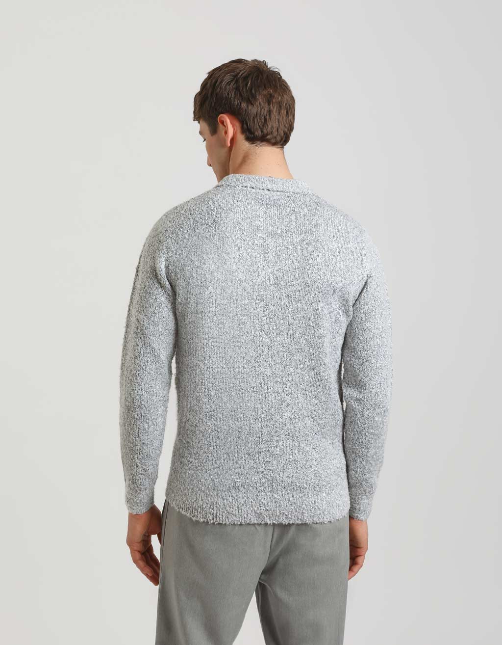 Polo manica lunga misto viscosa