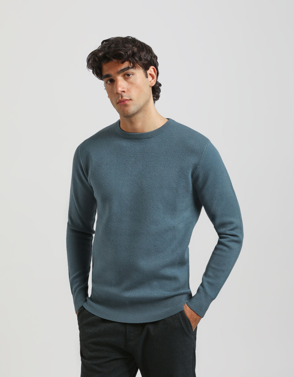 Maglia girocollo in viscosa