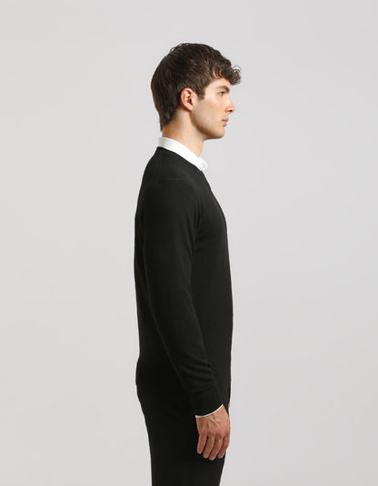 Maglia girocollo misto viscosa