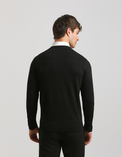 Maglia girocollo misto viscosa