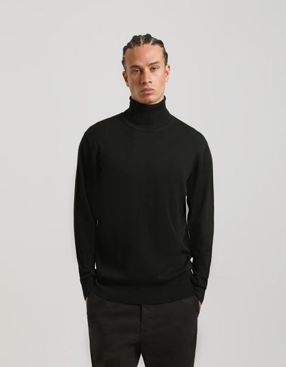 Maglia collo alto in misto viscosa