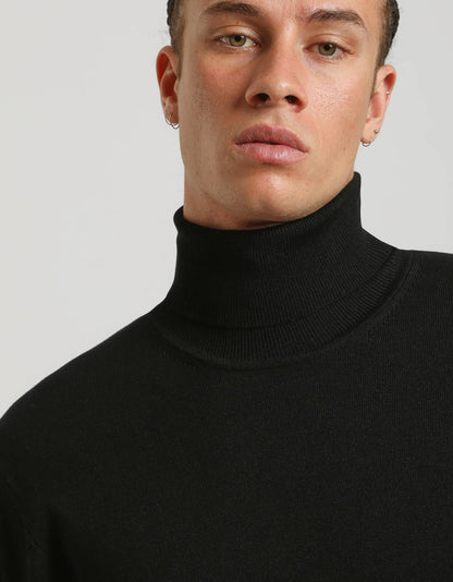 Maglia collo alto in misto viscosa