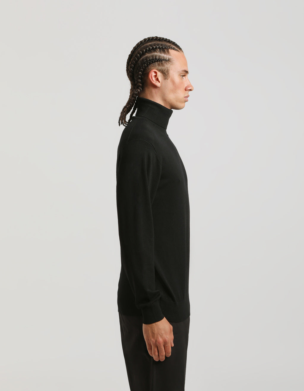 Maglia collo alto in misto viscosa