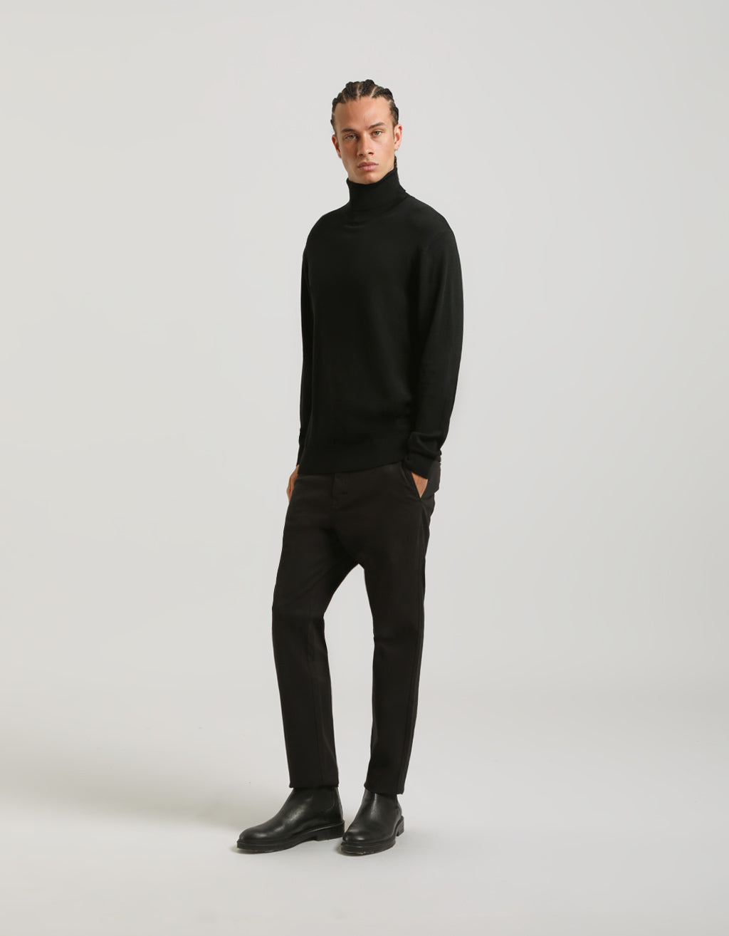 Maglia collo alto in misto viscosa