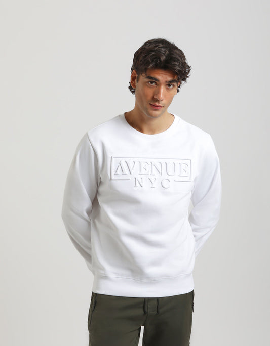 Felpa girocollo con stampa