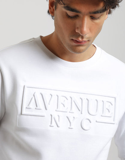 Felpa girocollo con stampa