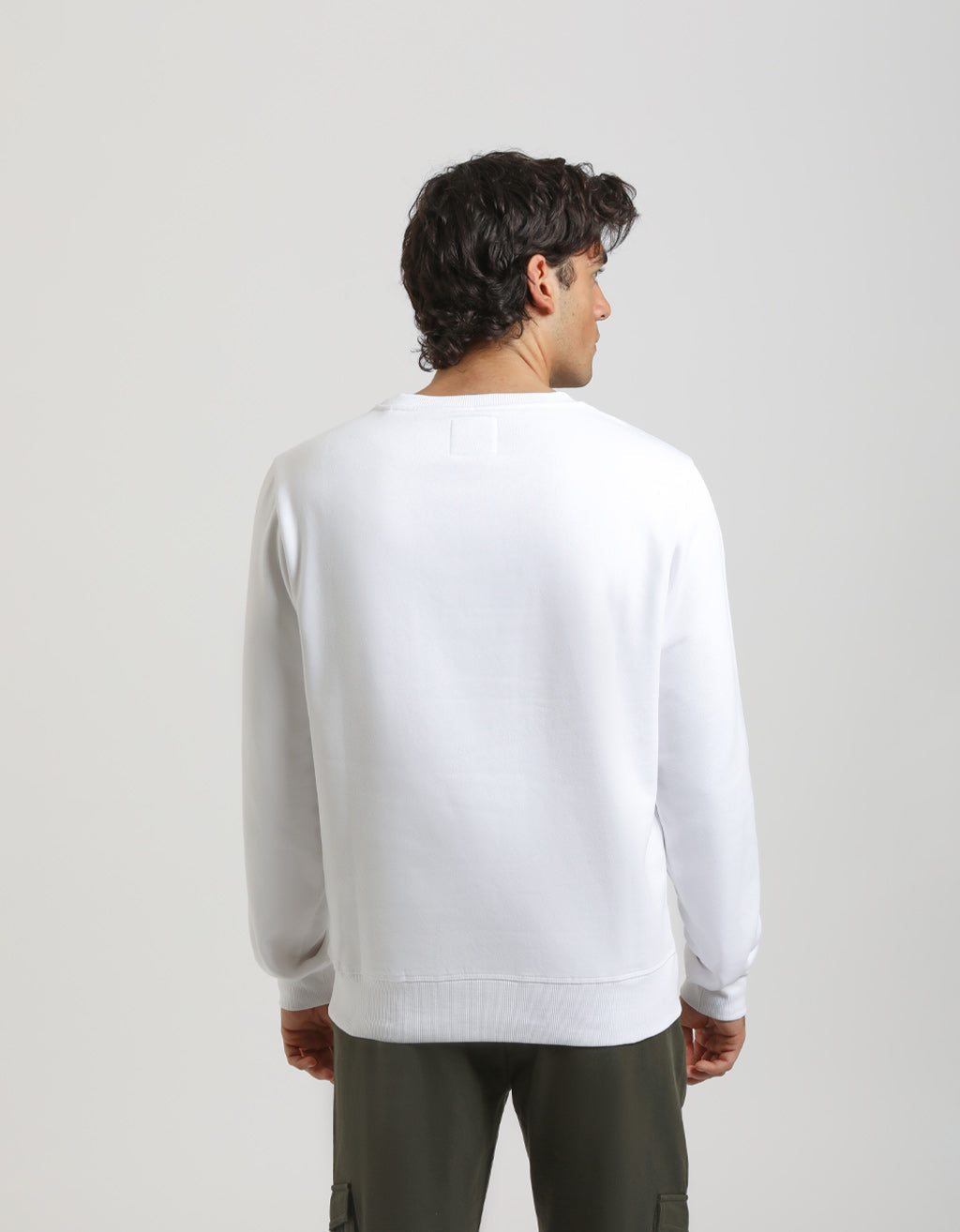 Felpa girocollo con stampa