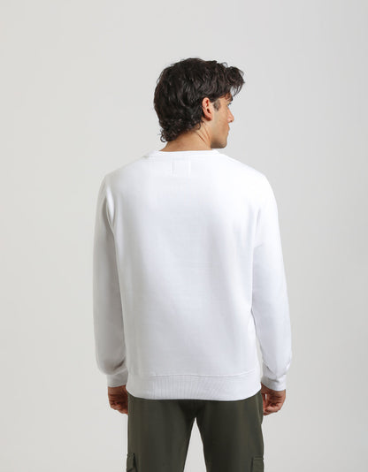 Felpa girocollo con stampa