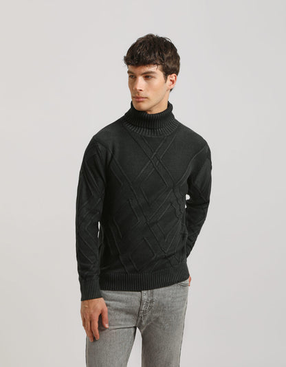 Maglia collo alto 100% cotone