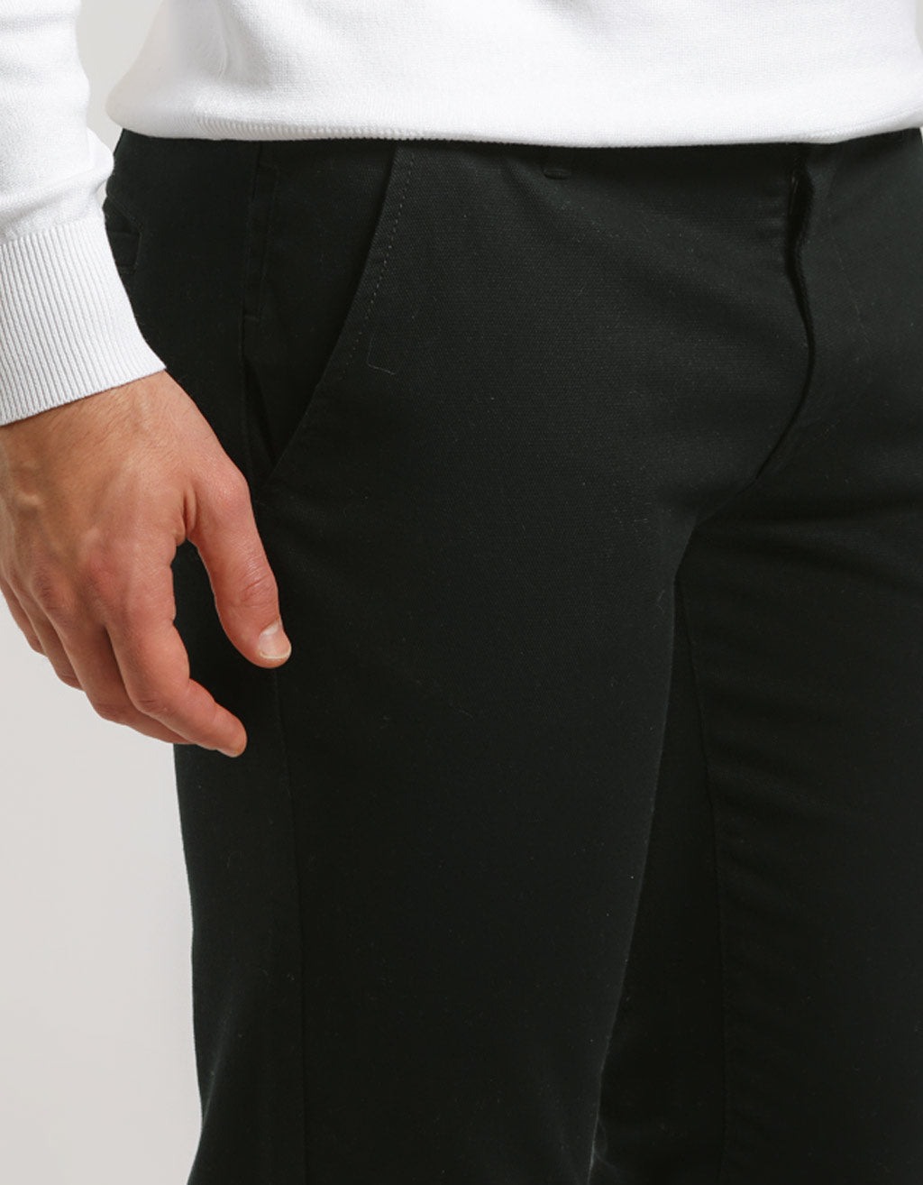 Pantaloni chino in cotone strutturato