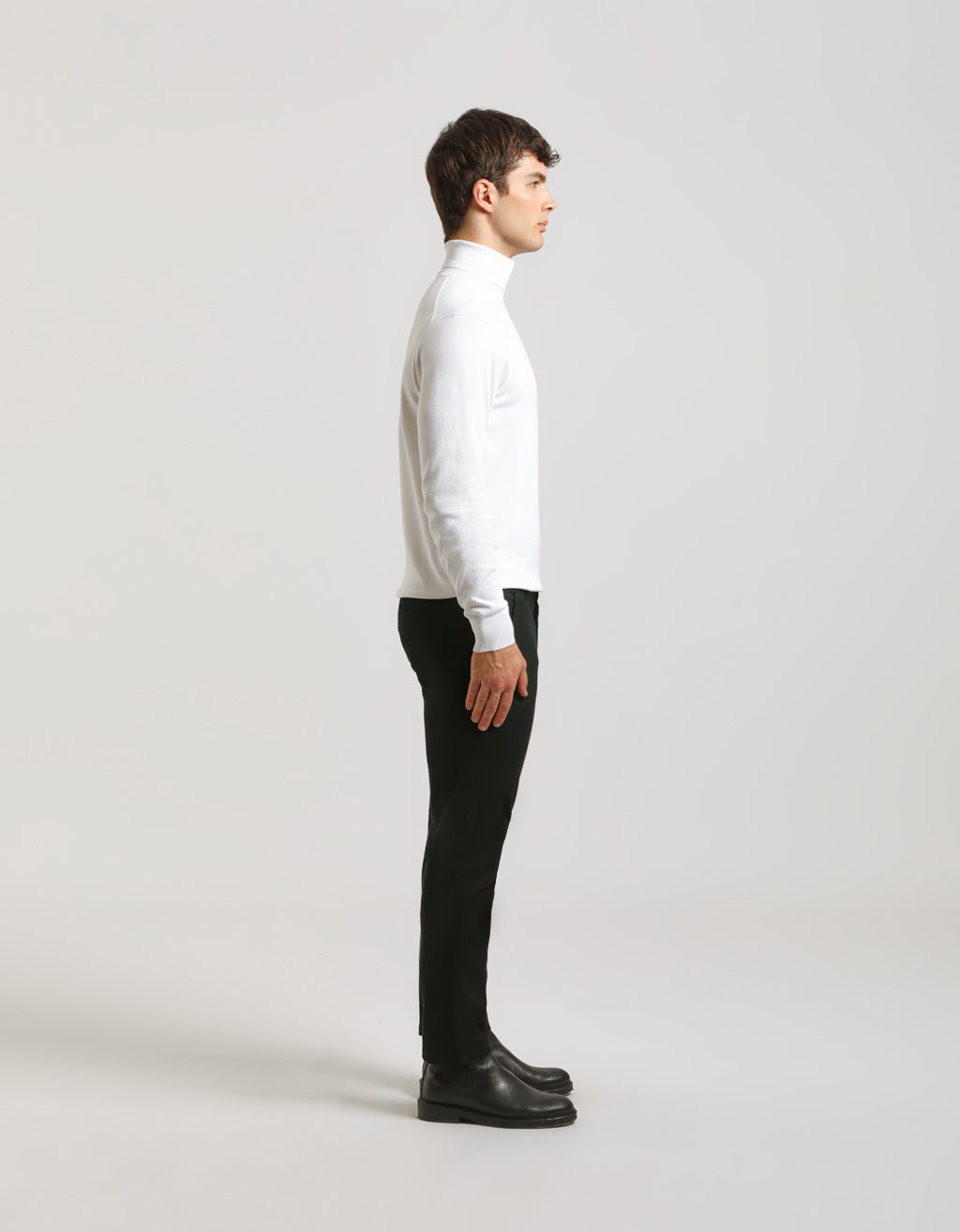 Pantaloni chino in cotone strutturato