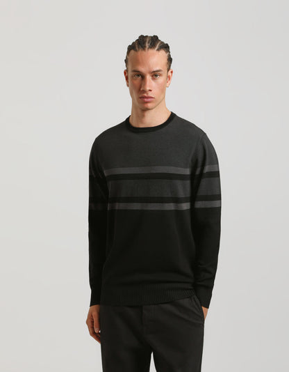 Maglia girocollo colorblock