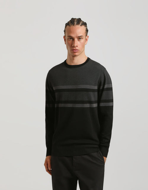 Maglia girocollo colorblock