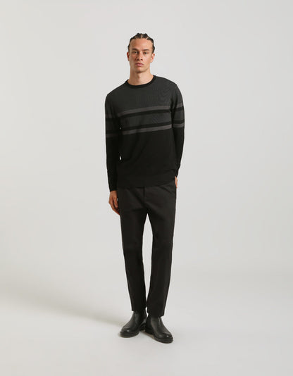 Maglia girocollo colorblock