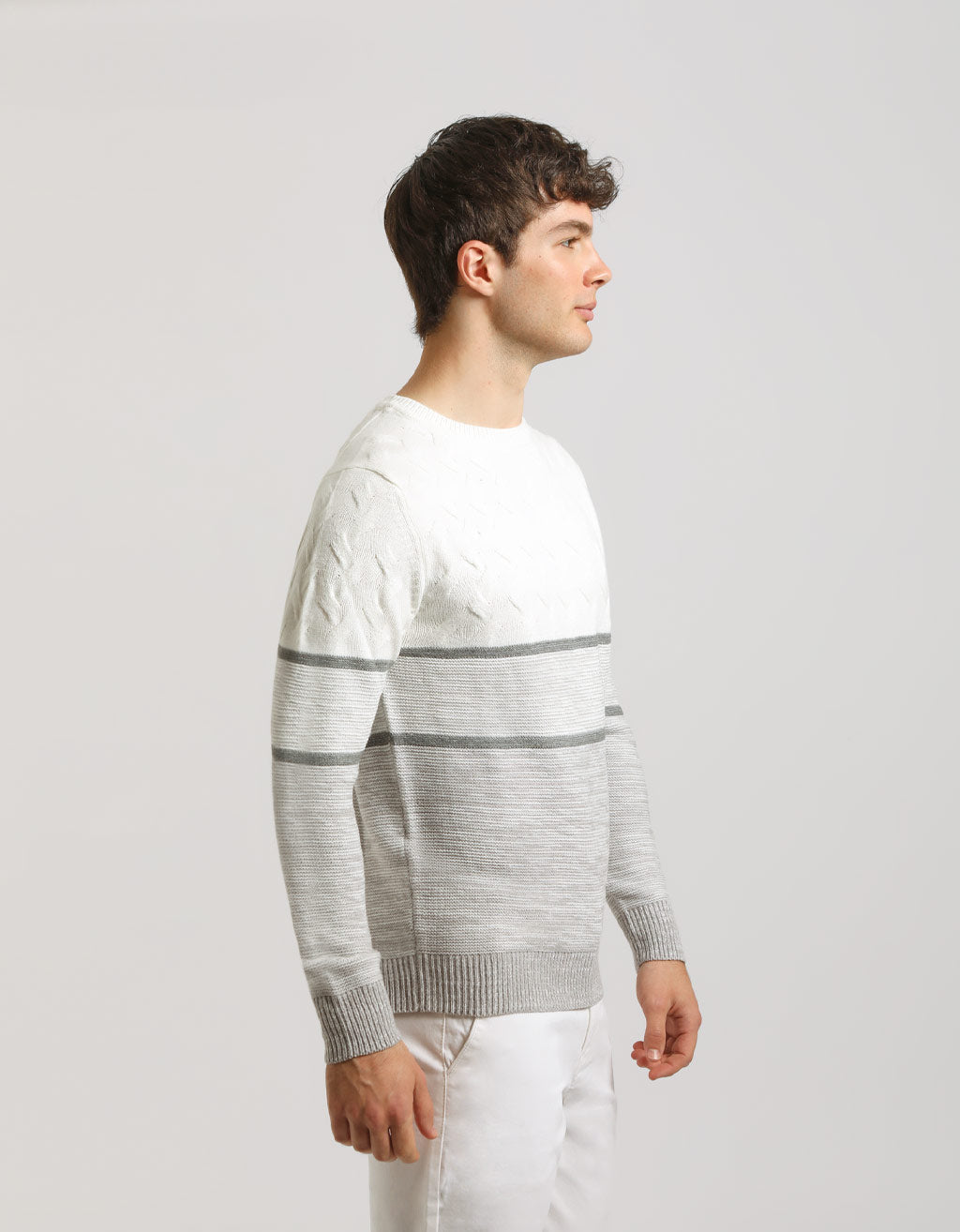 Maglia girocollo colorblock