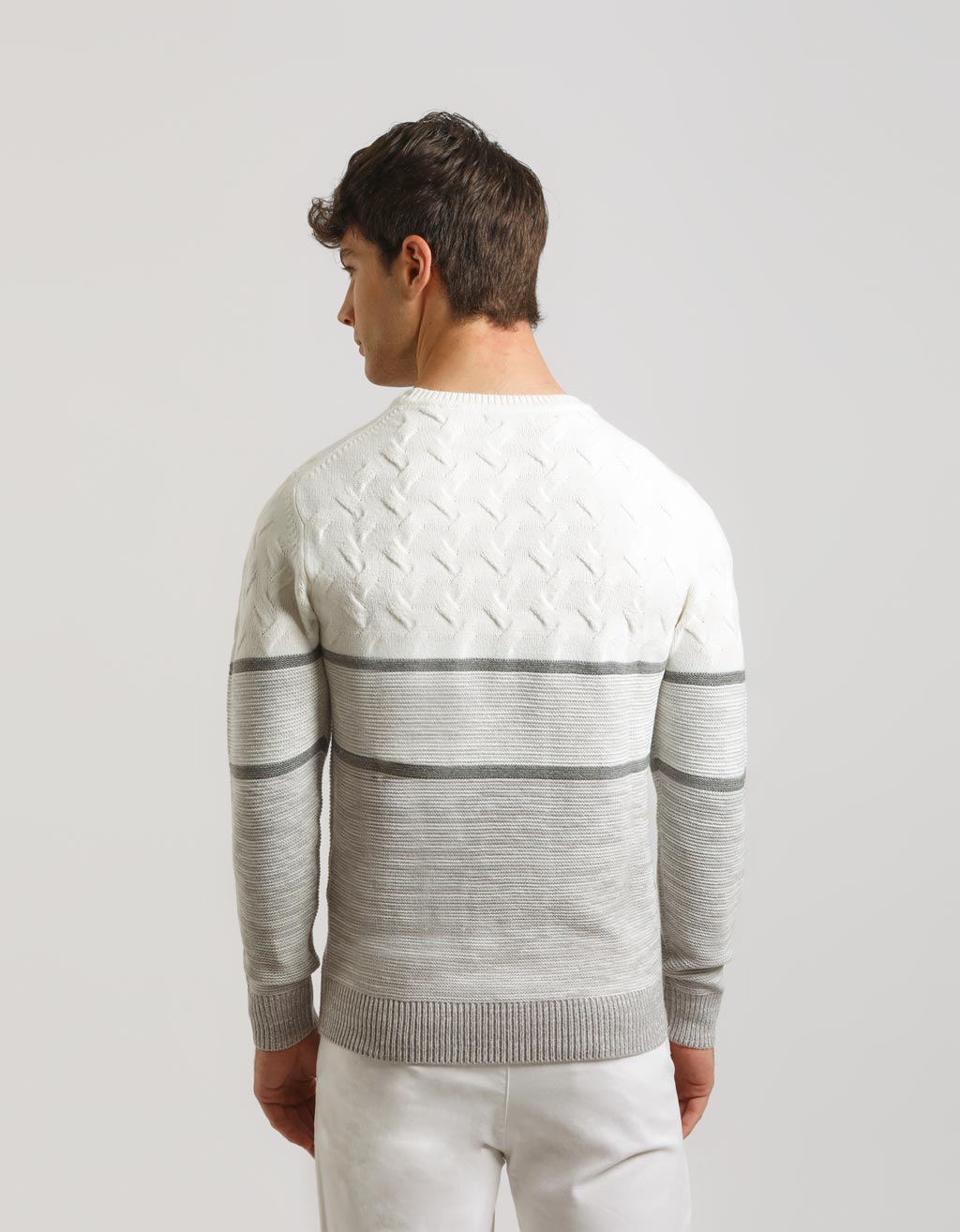 Maglia girocollo colorblock