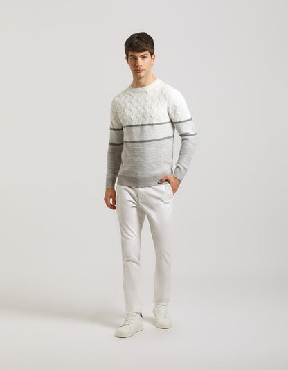 Maglia girocollo colorblock