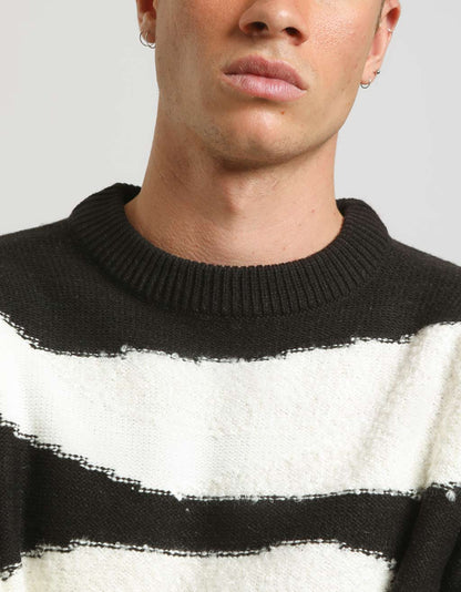 Maglia girocollo fantasia