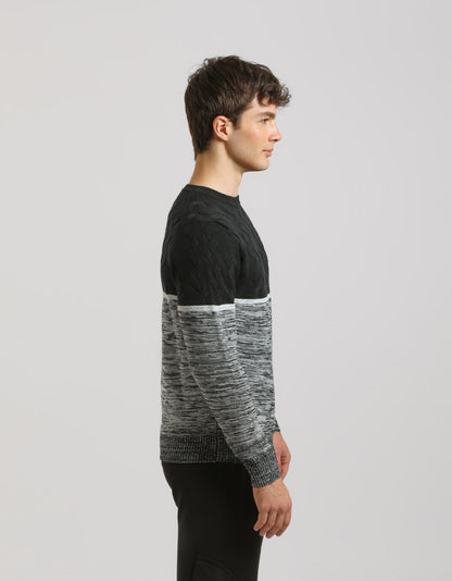 Maglia girocollo colorblock