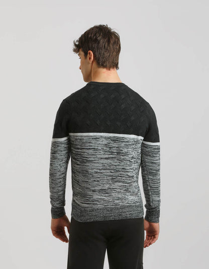 Maglia girocollo colorblock