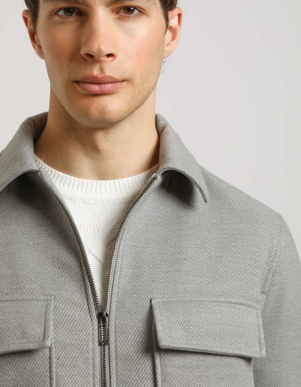 Giacca camicia in tessuto tecnico