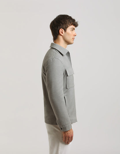 Giacca camicia in tessuto tecnico