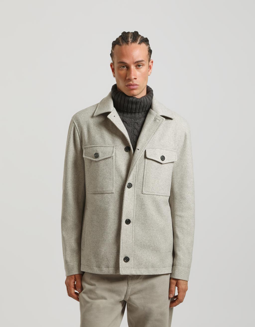 Giacca camicia con bottoni