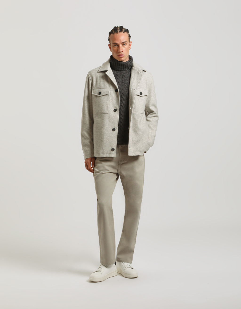 Giacca camicia con bottoni