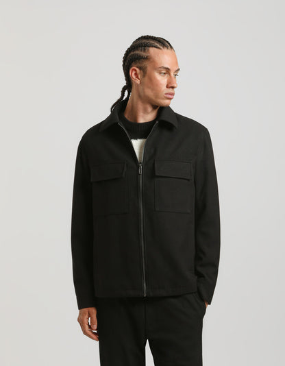 Giacca camicia in tessuto tecnico