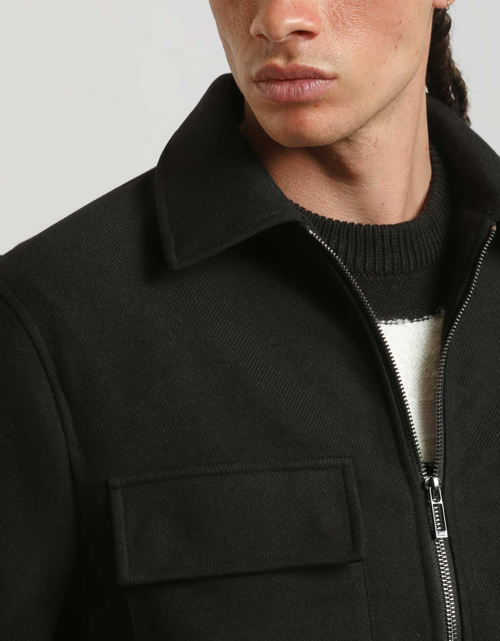 Giacca camicia in tessuto tecnico