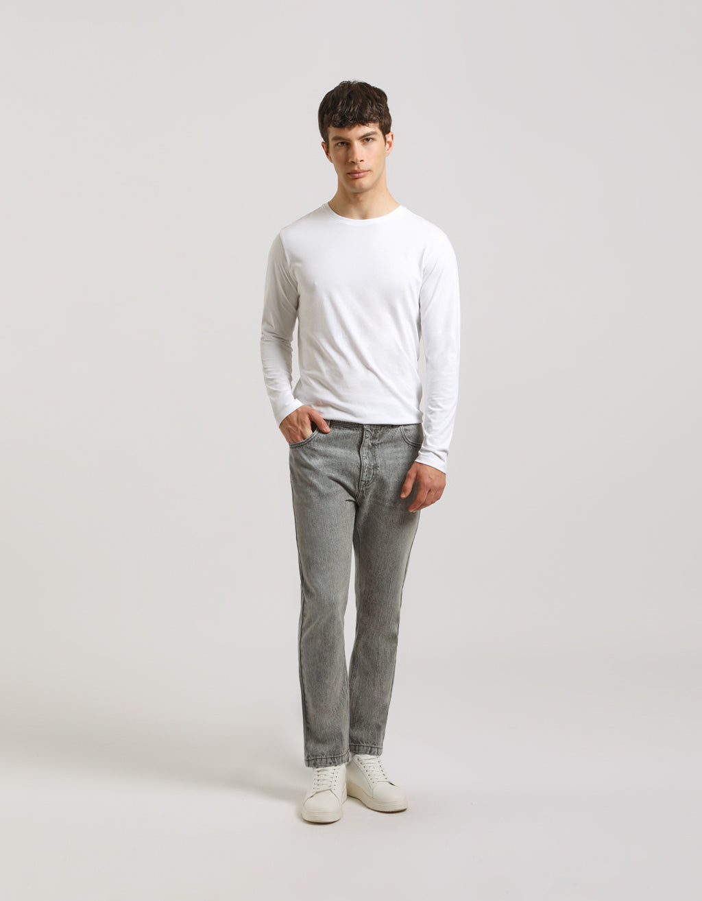 Jeans slim fit grigio