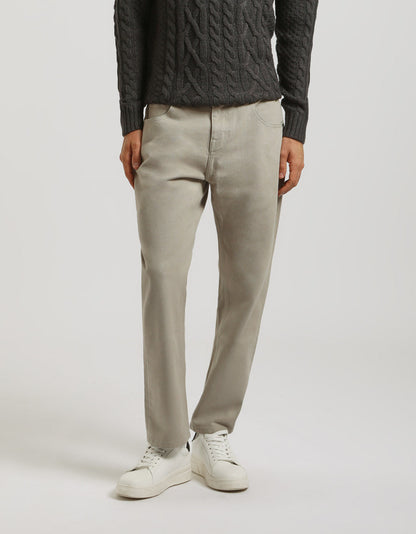Pantaloni cinque tasche 100% cotone