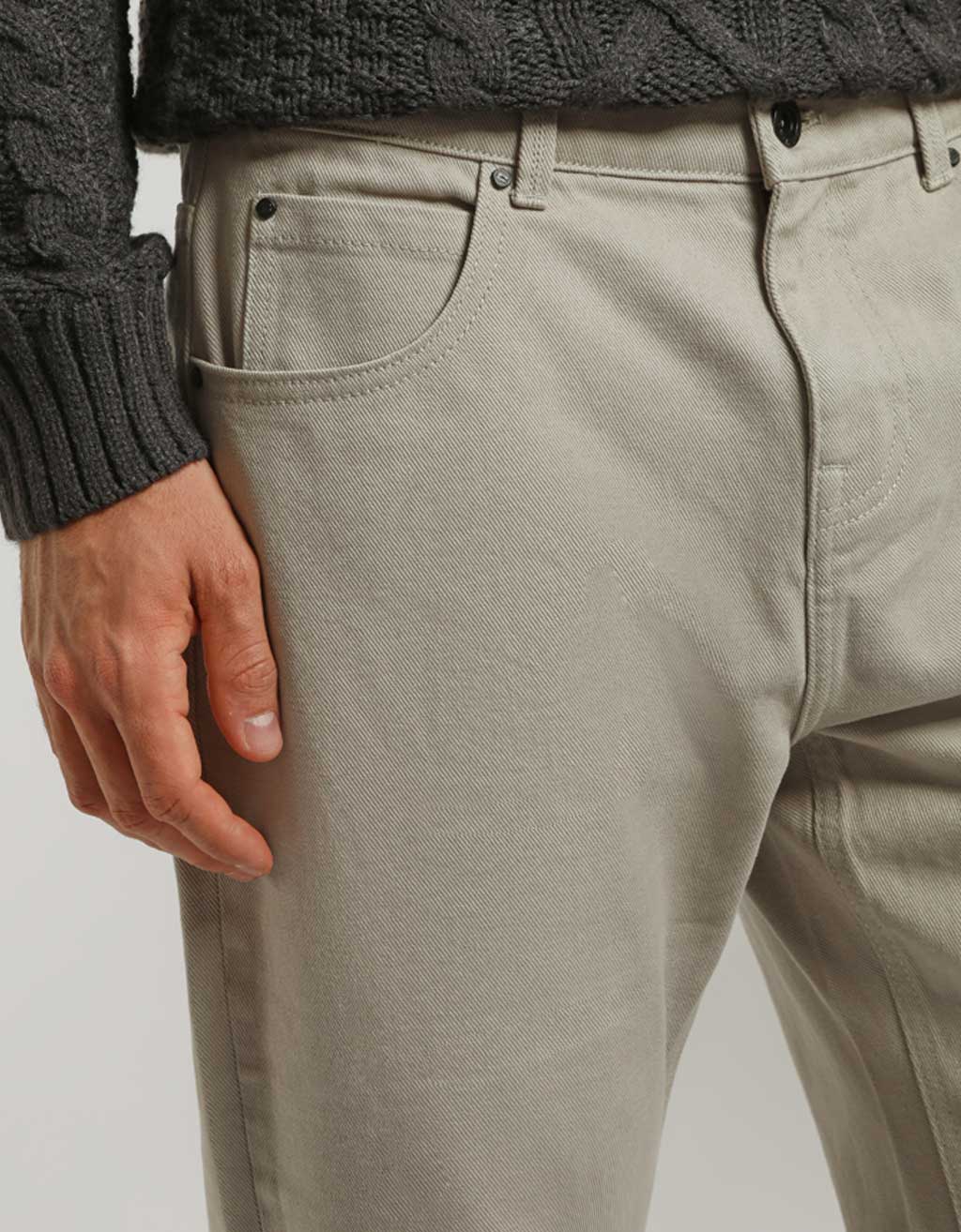 Pantaloni cinque tasche 100% cotone