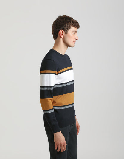 Maglia girocollo colorblock