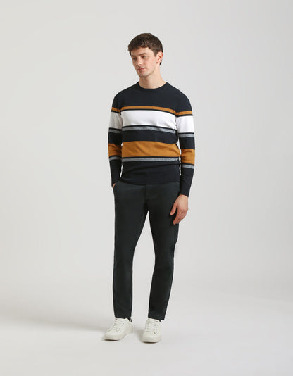 Maglia girocollo colorblock