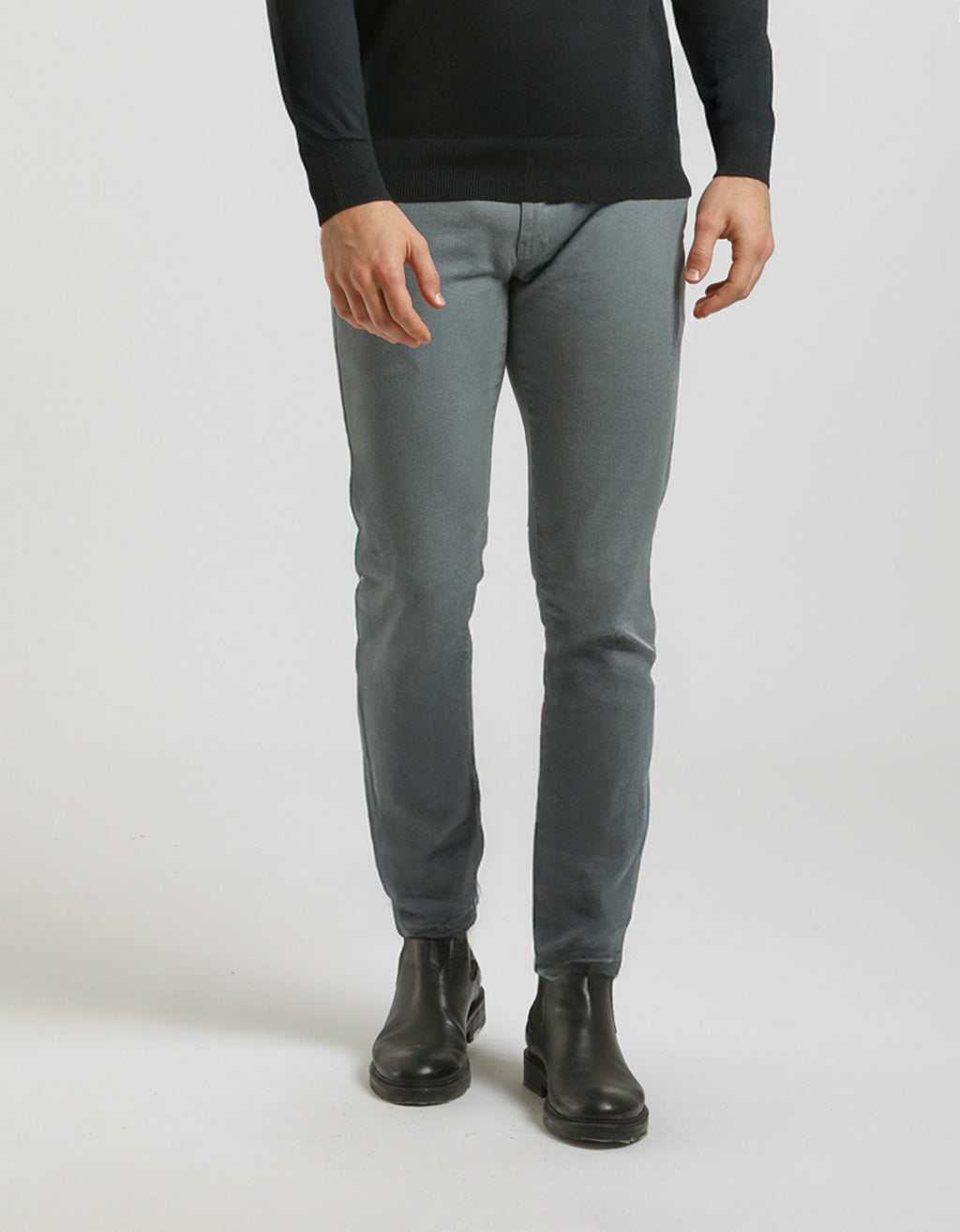 Pantaloni chino microfantasia